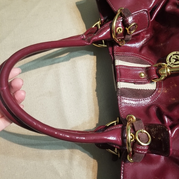 👜 Juicy Couture Dark Red Leather Satchel Purse - Picture 17 of 17